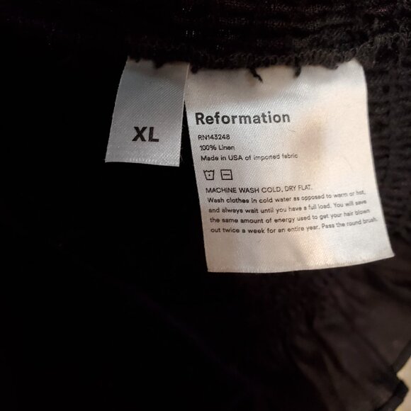 Reformation Black Smocked Blouse - Picture 8 of 12